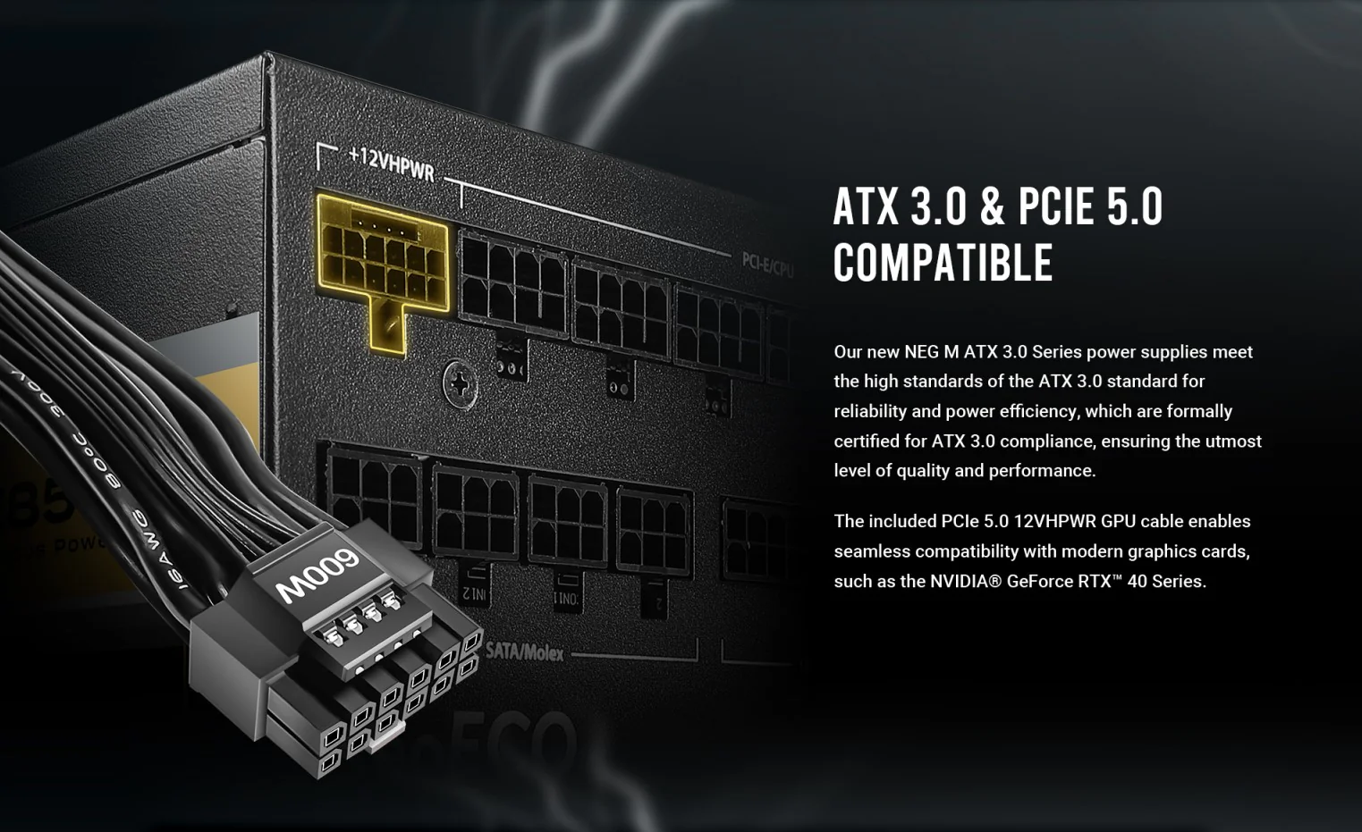 ATX 3.0 & PCIe 5.0 Compatible