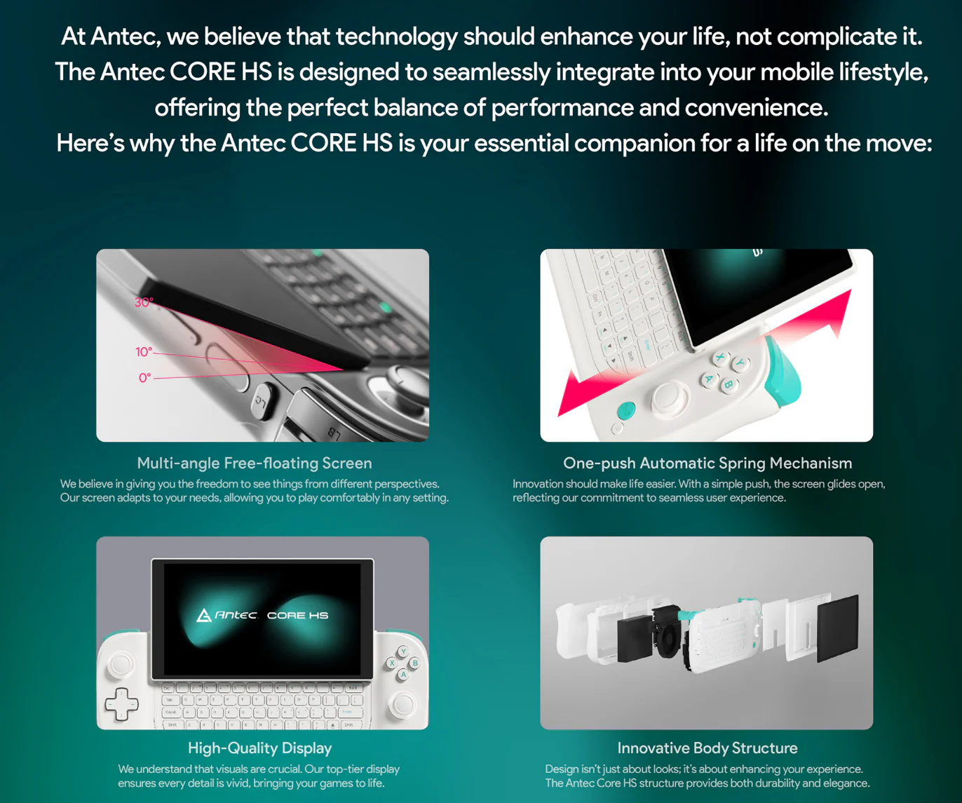 Antec CORE HS is your essential companion for a life on the move