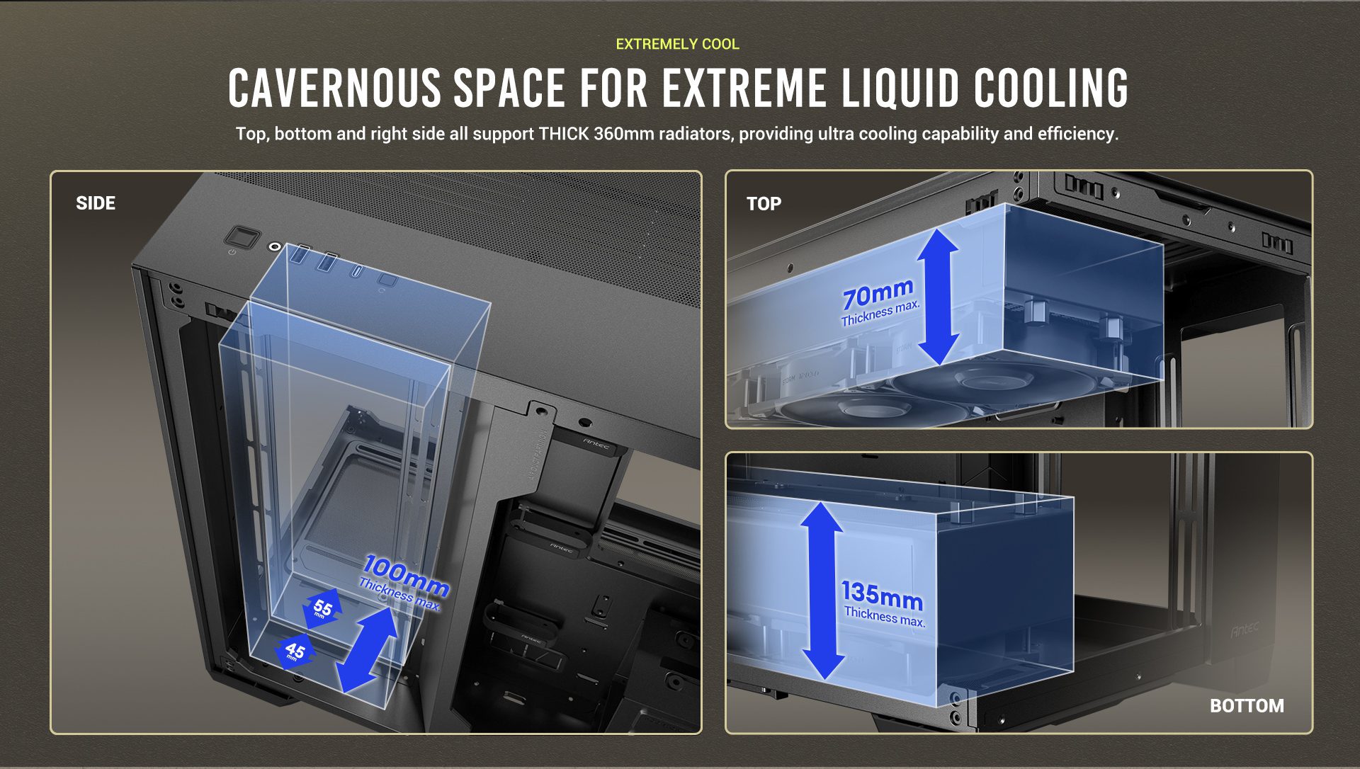 EXTREMELY COOL cavernous space for extreme liquid cooling