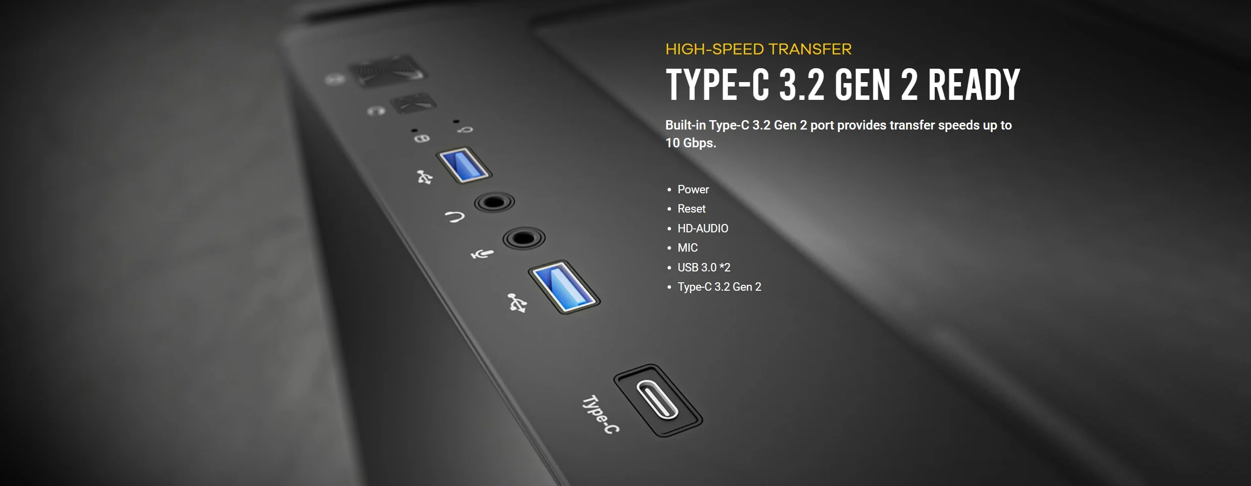 HIGH-SPEED TRANSFER Type-C 3.2 Gen 2 Ready