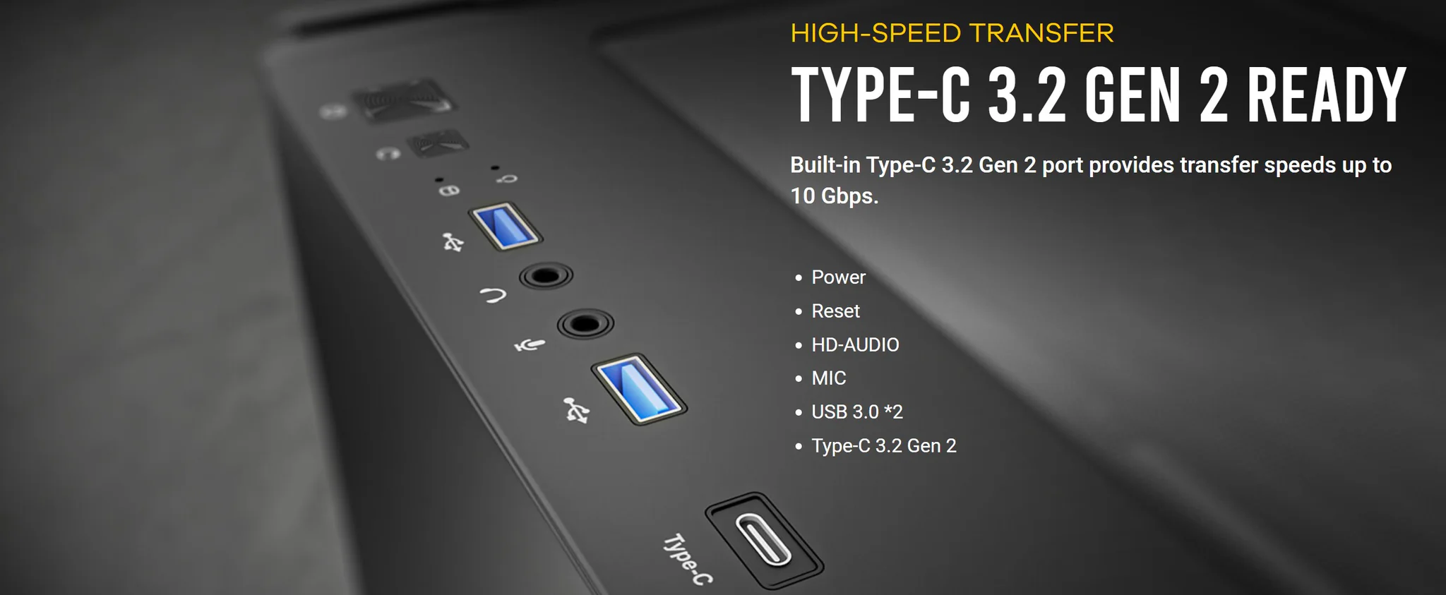 HIGH-SPEED TRANSFER Type-C 3.2 Gen 2 Ready