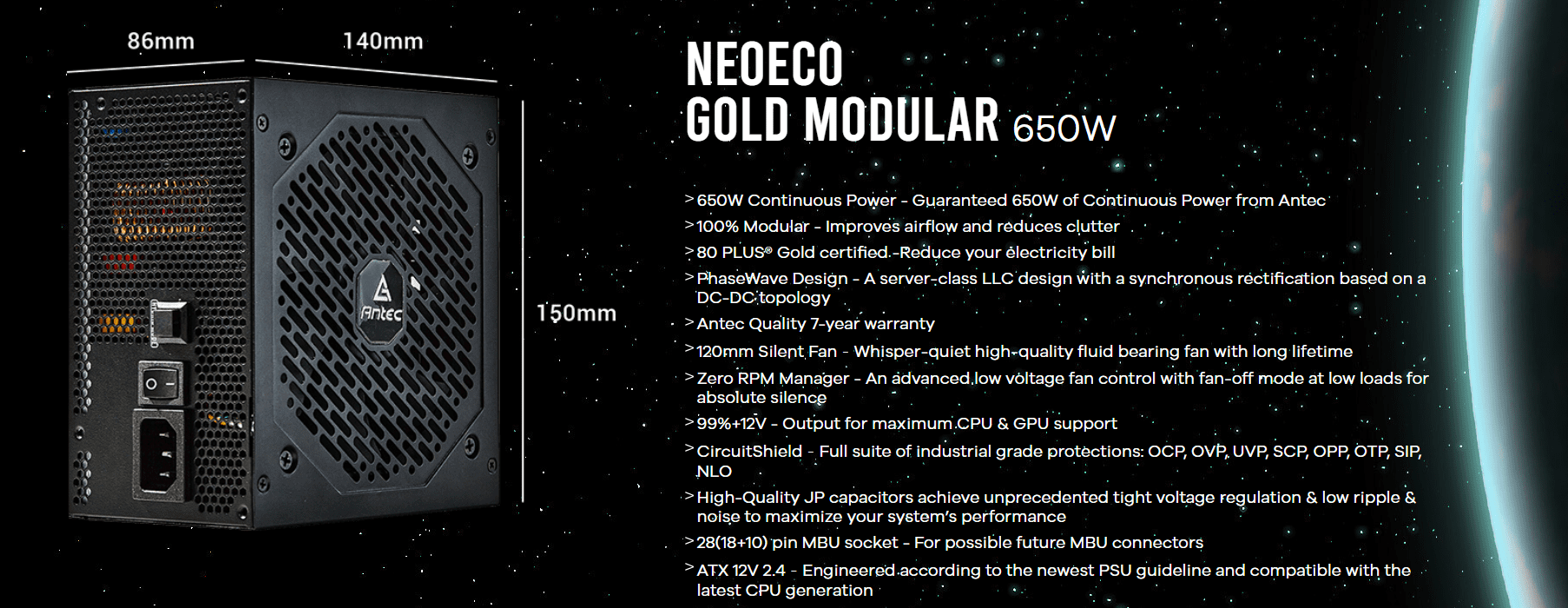 NEoeco gold modular 650W