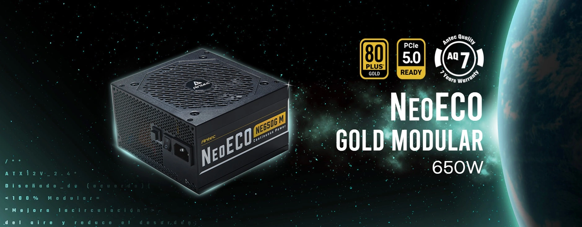 vNeoECO Gold modular 650W