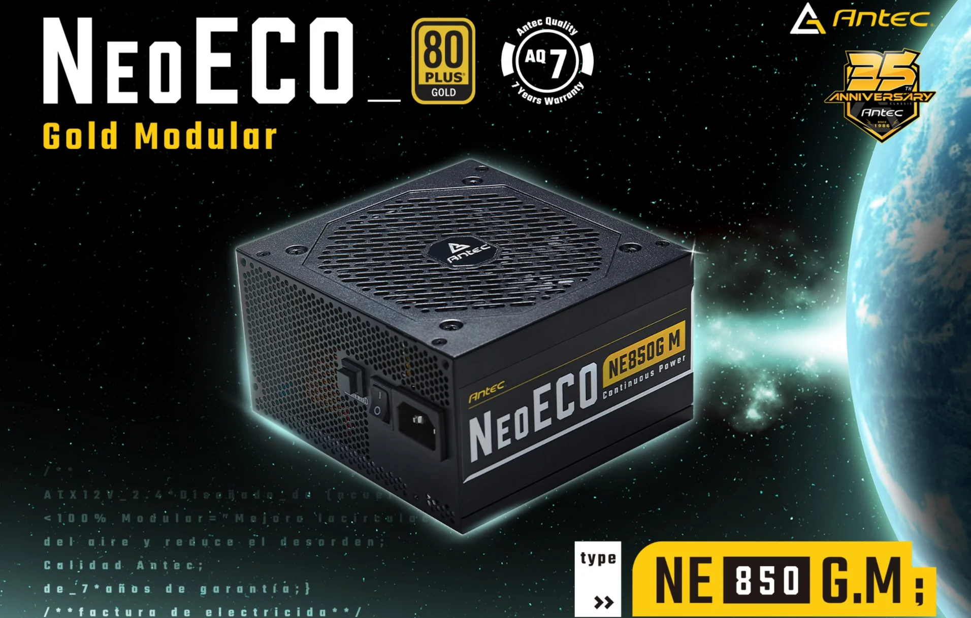 NeoECO Gold modular 850W