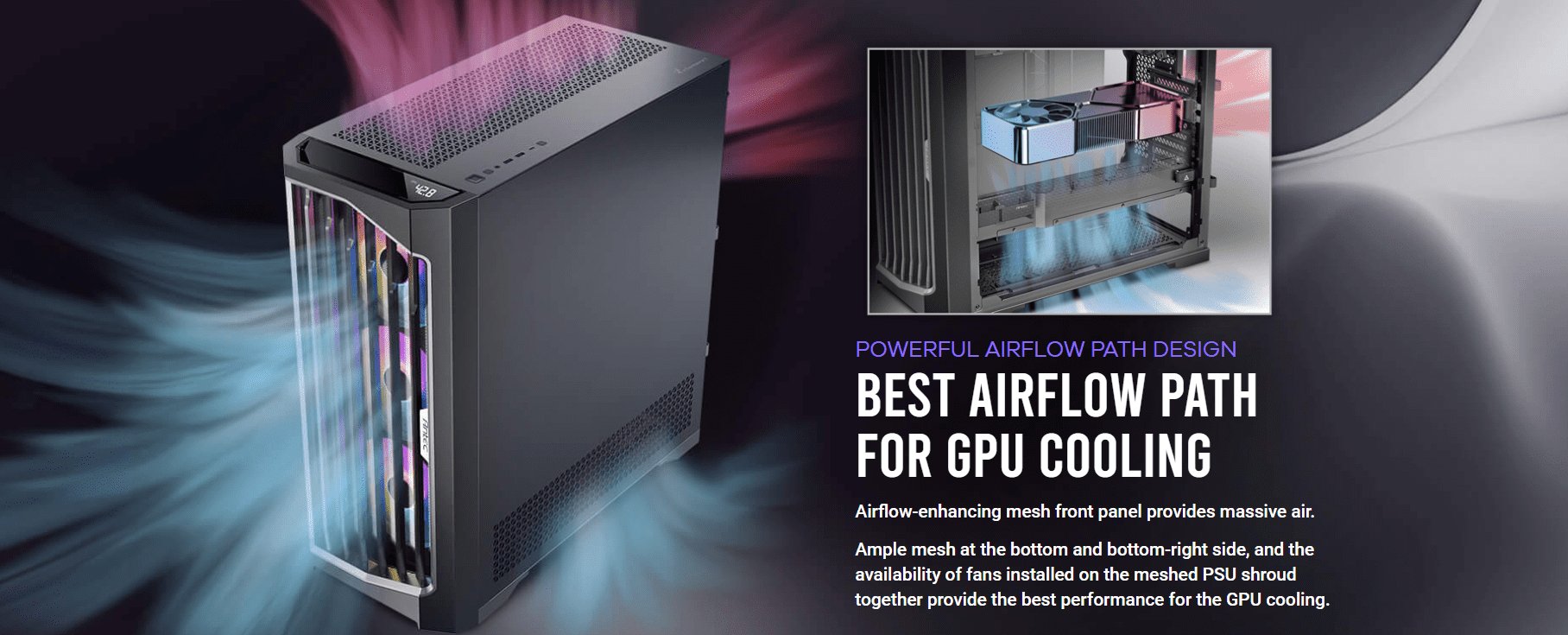 POWERFUL AIRFLOW PATH DESIGN