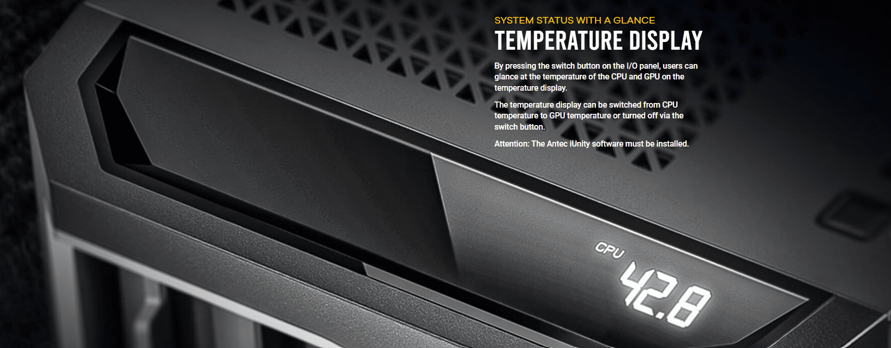 SYSTEM STATUS WITH A GLANCE Temperature Display