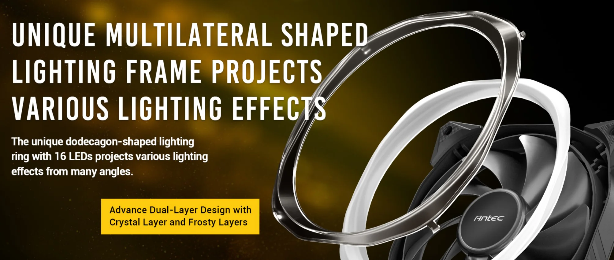 Unique Multilateral Shaped Lighting Frame Projects Various Lighting Effects