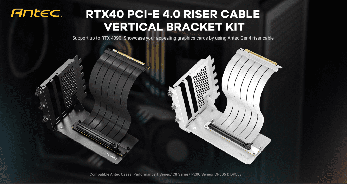 RTX40 PCI-E 4.0 Riser Cable Vertical Bracket Kit