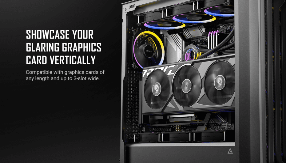 Showcase your glaring graphic card vertically