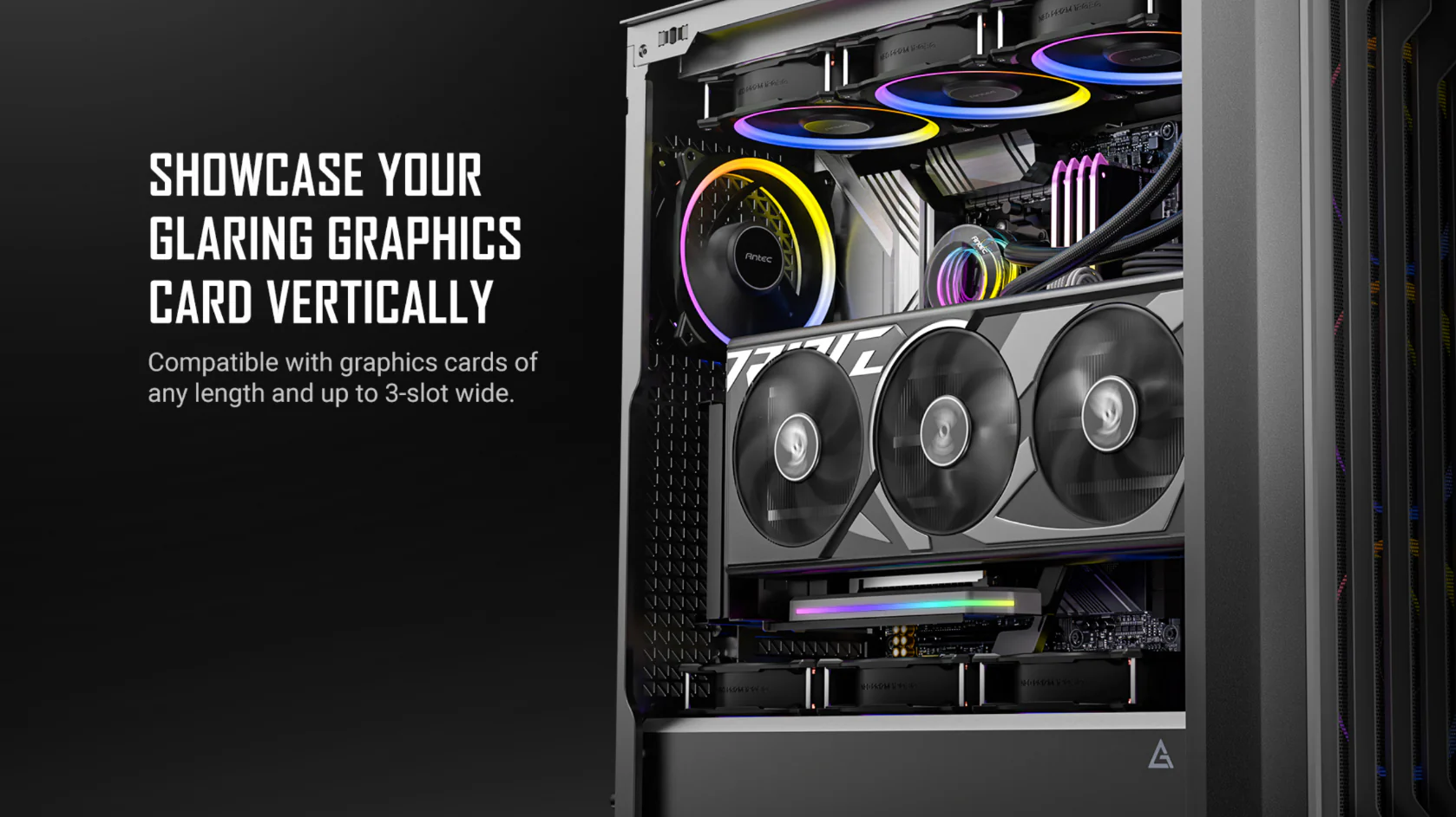 Showcase your glaring graphics card vertically