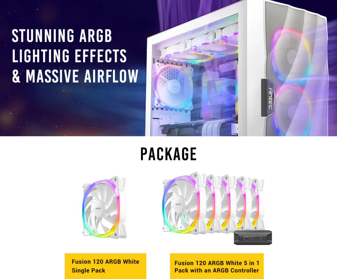 Stunning ARGB lighting effects & Massive Airflow