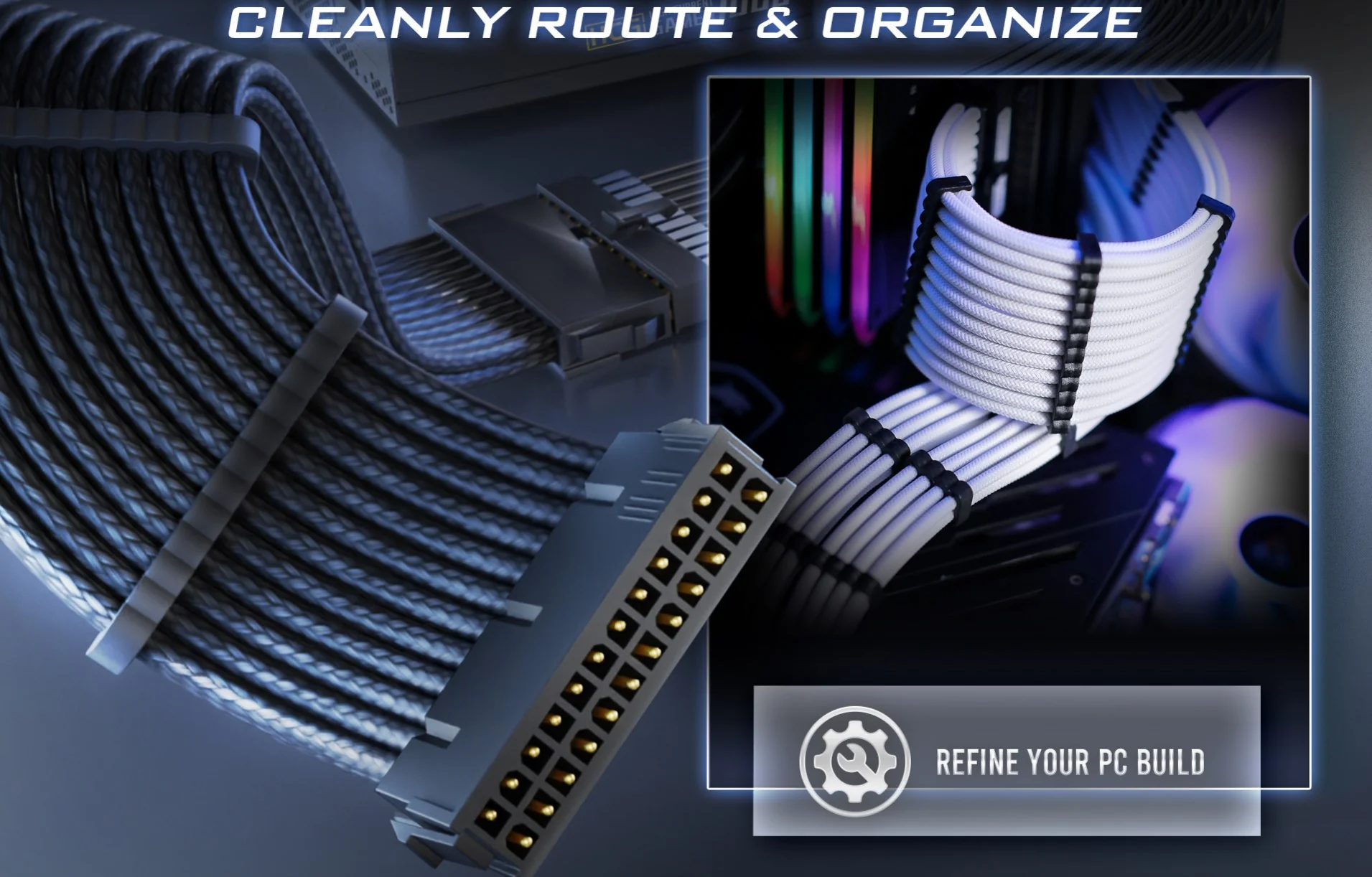 cleanly route & organise