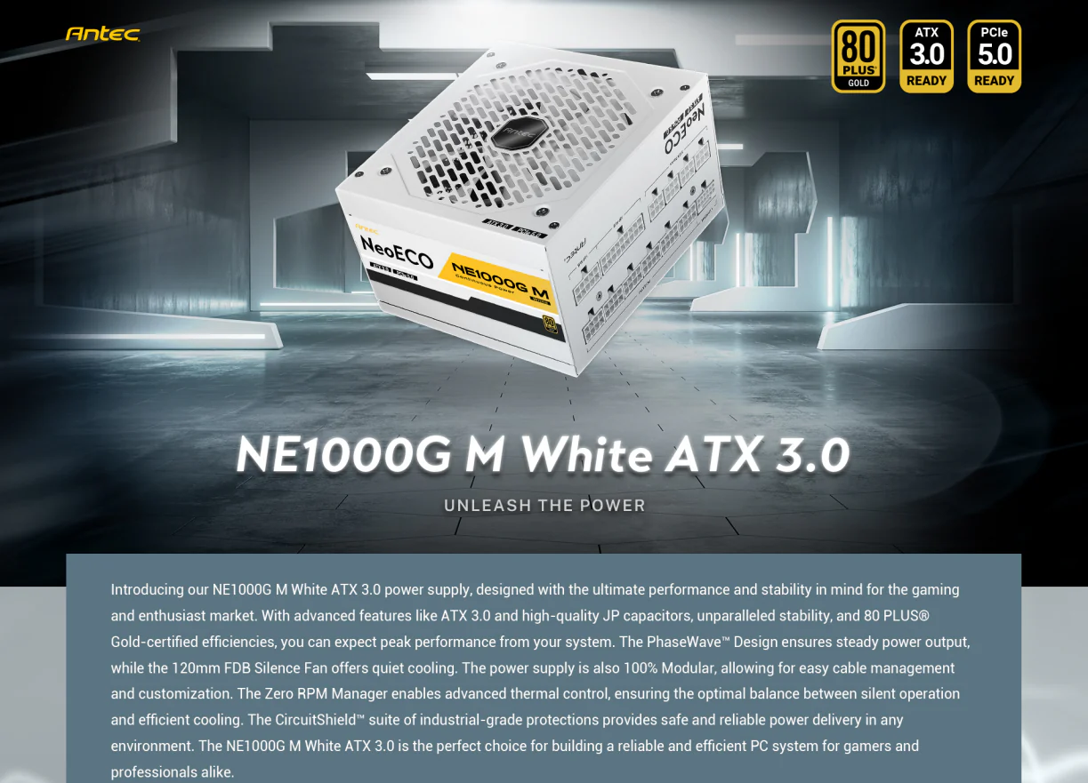 NE1000G M white ATX 3.0