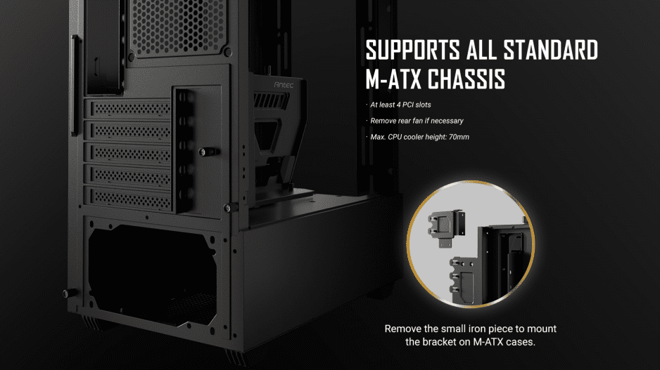 support all standard M-ATX Chassis