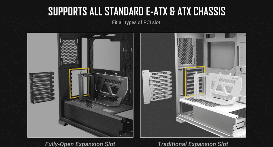 supports all standard e-atx & atx chassis